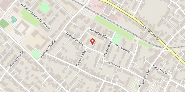 Karte der Umgebung von Drosselstraße 9a, 51149 Köln
