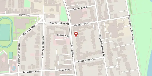 Karte der Umgebung von Mittelweg 144, 20148 Hamburg