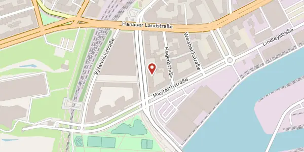 Karte der Umgebung von Honsellstr. 12, 60314 Frankfurt