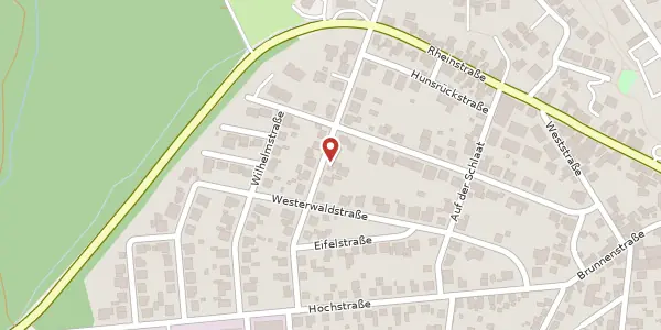 Karte der Umgebung von Hubertusstraße 14, 56235 Ransbach-Baumbach
