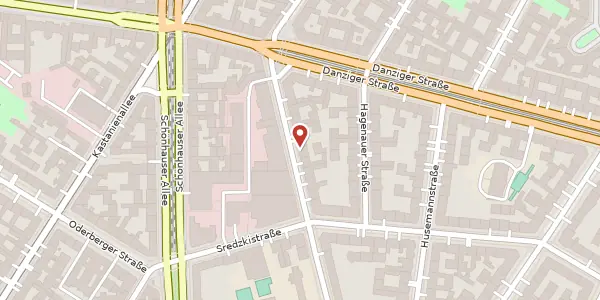 Karte der Umgebung von Knaackstraße 86, 10435 Berlin