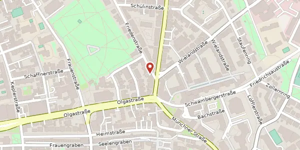 Karte der Umgebung von Friedenstraße 1, 89073 Ulm/Donau