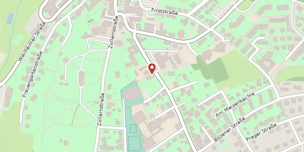 Karte der Umgebung von Heiligkreuzstraße 12, 72379 Hechingen