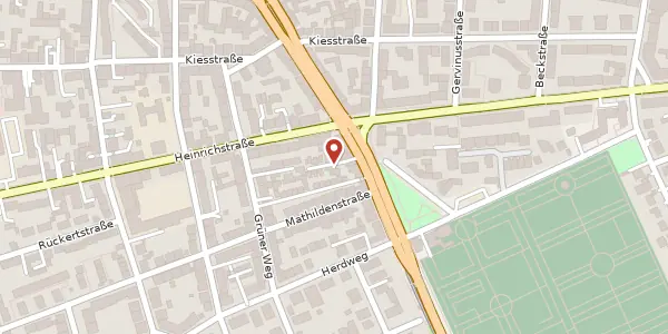 Karte der Umgebung von Nieder-Ramstädter Str. 77, 64285 Darmstadt