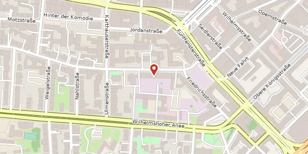 Karte der Umgebung von Königstor 3 - 13, 34117 Kassel