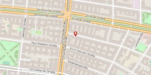 Karte der Umgebung von Kuglerstraße 4, 10439 Berlin