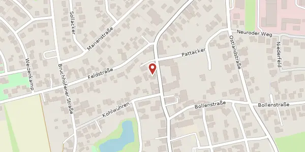 Karte der Umgebung von Bahnhofstraße 28, 27305 Bruchhausen-Vilsen