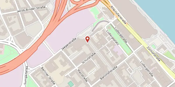 Karte der Umgebung von Bismarckstraße 91, 67059 Ludwigshafen am Rhein
