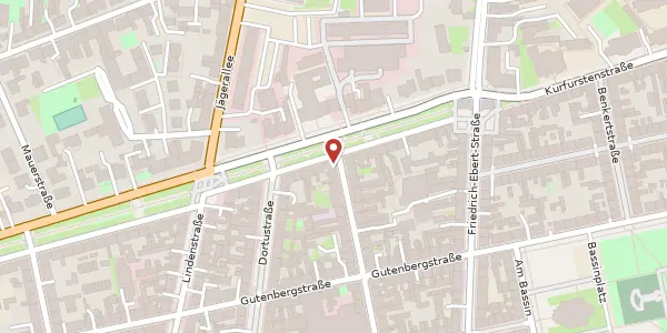 Karte der Umgebung von Jägerstraße 1, 14467 Potsdam
