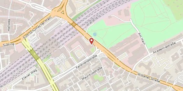 Karte der Umgebung von Wittener Str. 2, 44789 Bochum