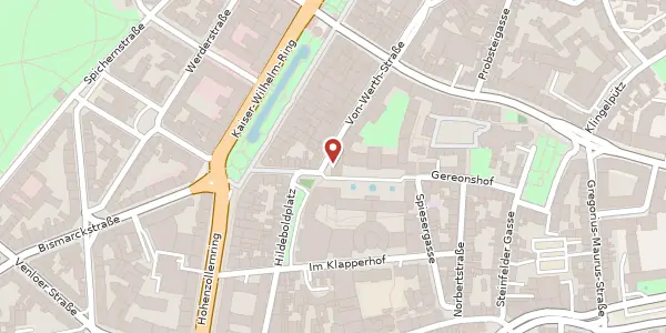Karte der Umgebung von Von-Werth-Str. 2, 50670 Köln