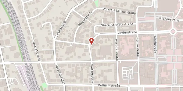 Karte der Umgebung von Gartenstraße 40, 71634 Ludwigsburg
