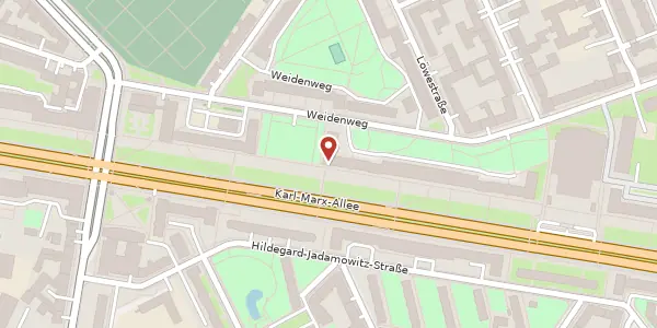 Karte der Umgebung von Karl-Marx-Allee 105, 10243 Berlin
