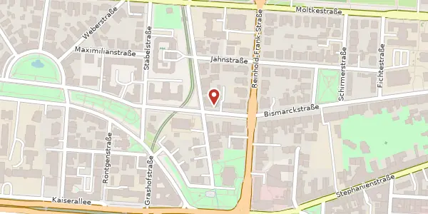 Karte der Umgebung von Hoffstraße 6, 76133 Karlsruhe