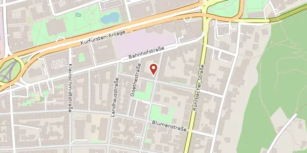 Karte der Umgebung von Häusserstraße 6a, 69115 Heidelberg