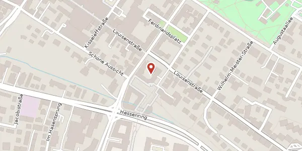 Karte der Umgebung von Rathausplatz 1, 61348 Bad Homburg