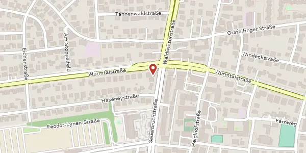 Karte der Umgebung von Sauerbruchstr. 2, 81377 München