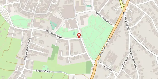Karte der Umgebung von Weiherstr. 20, 76227 Karlsruhe