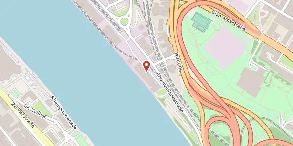 Karte der Umgebung von Rheinvorlandstraße 7, 68165 Mannheim