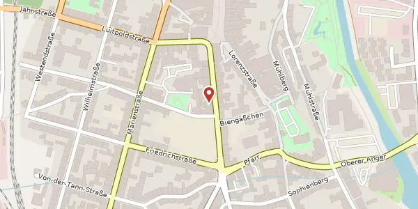 Karte der Umgebung von Bismarckstr. 12, 95028 Hof