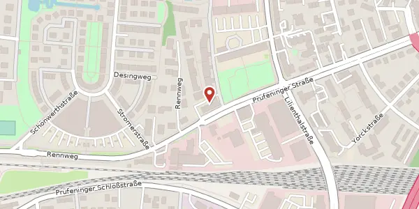 Karte der Umgebung von Prüfeninger Straße 106, 93049 Regensburg