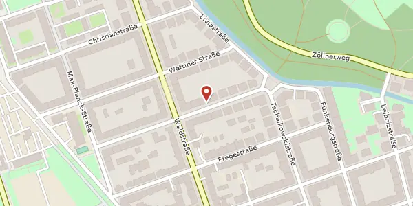 Karte der Umgebung von Feuerbachstraße 12, 04105 Leipzig