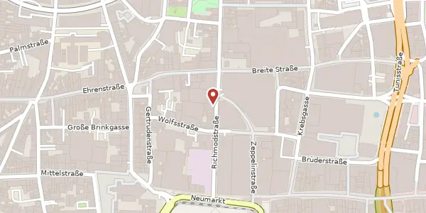 Karte der Umgebung von Richmodstraße 29, 50667 Köln