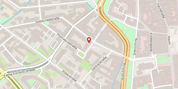 Karte der Umgebung von Bosestraße 4, 04109 Leipzig