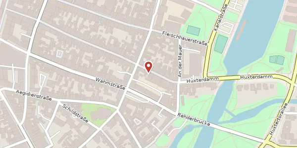 Karte der Umgebung von Hüxstraße 104, 23552 Lübeck