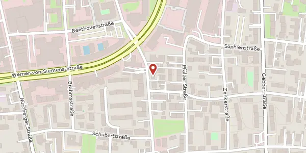 Karte der Umgebung von Zeppelinstr. 13, 91052 Erlangen
