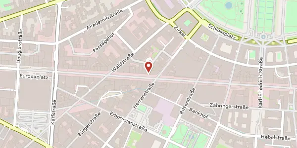 Karte der Umgebung von Kaiserstraße 106, 76133 Karlsruhe