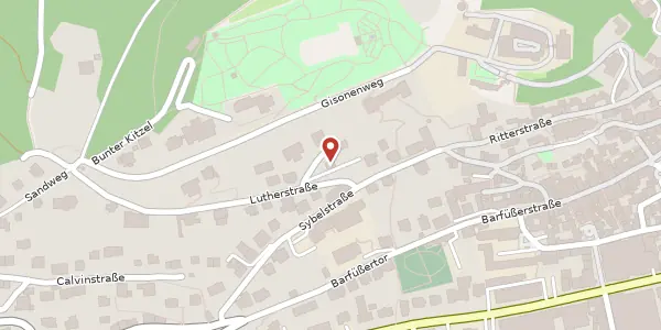 Karte der Umgebung von Lutherstraße 7a, 35037 Marburg