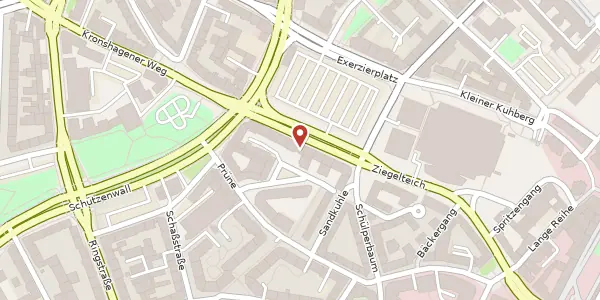 Karte der Umgebung von Exerzierplatz 12, 24103 Kiel