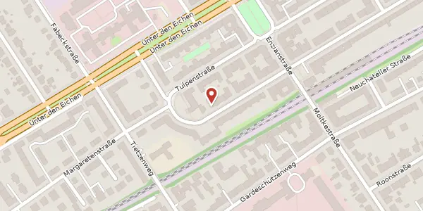 Karte der Umgebung von Hortensienstraße 17 B, 12203 Berlin