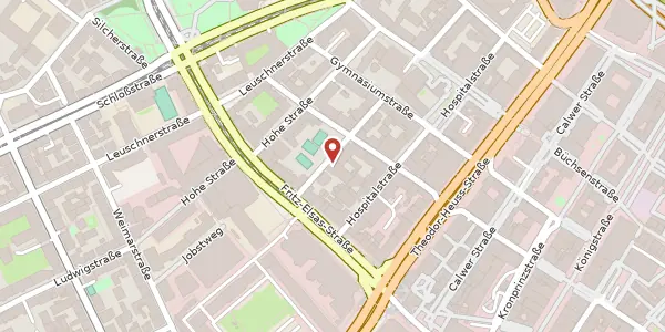 Karte der Umgebung von Firnhaberstraße 7, 70174 Stuttgart