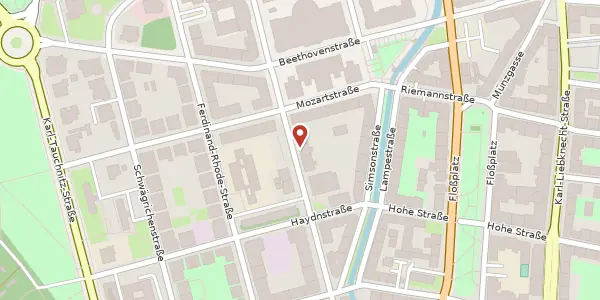 Karte der Umgebung von Grassistraße 9, 04107 Leipzig