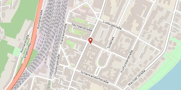 Karte der Umgebung von St.-Josef-Straße 25, 56068 Koblenz