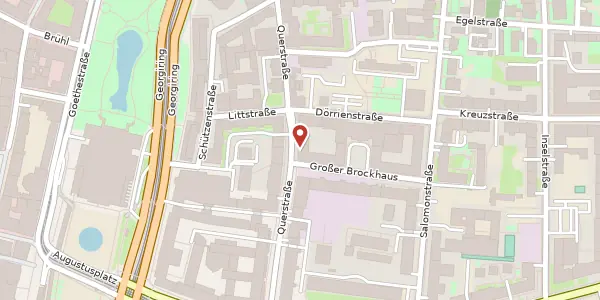 Karte der Umgebung von Querstraße 16, 04103 Leipzig