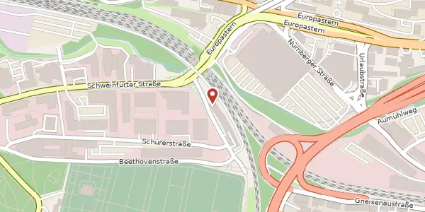 Karte der Umgebung von Raiffeisenstraße 1, 97076 Würzburg