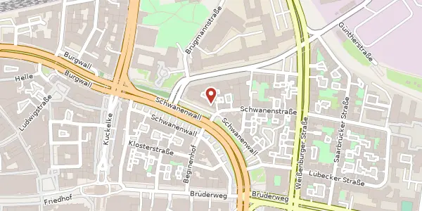 Karte der Umgebung von Schwanenwall 31, 44135 Dortmund