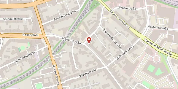 Karte der Umgebung von Meller Str. 23, 49082 Osnabrück