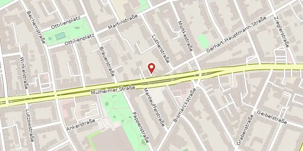 Karte der Umgebung von Mülheimer Str. 107, 47058 Duisburg