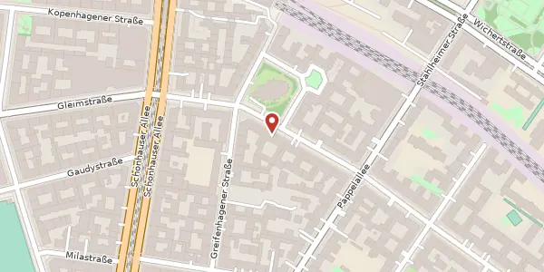 Karte der Umgebung von Stargarder Straße 8, 10437 Berlin