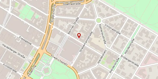 Karte der Umgebung von Tullastr. 19, 68161 Mannheim