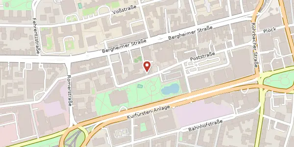 Karte der Umgebung von Poststraße 44, 69115 Heidelberg