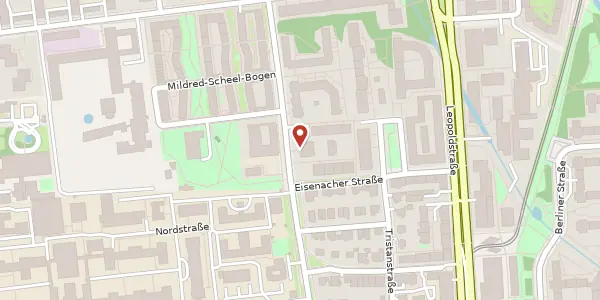 Karte der Umgebung von Isoldenstr. 26, 80804 München