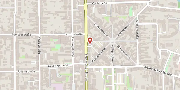 Karte der Umgebung von Frankfurter Str. 42-44, 63263 Neu-Isenburg
