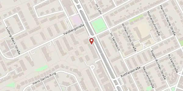 Karte der Umgebung von Steubenstraße 54, 68163 Mannheim