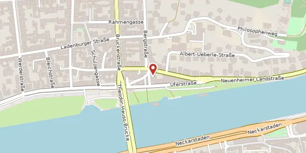 Karte der Umgebung von Neuenheimer Landstraße 5, 69120 Heidelberg