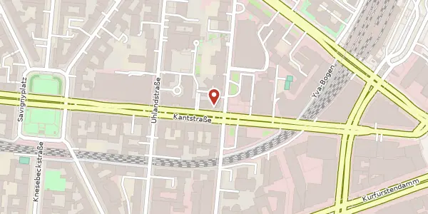Karte der Umgebung von Kantstraße 13, 10623 Berlin